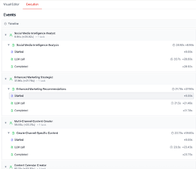 Screenshot showing the agent's reasoning steps