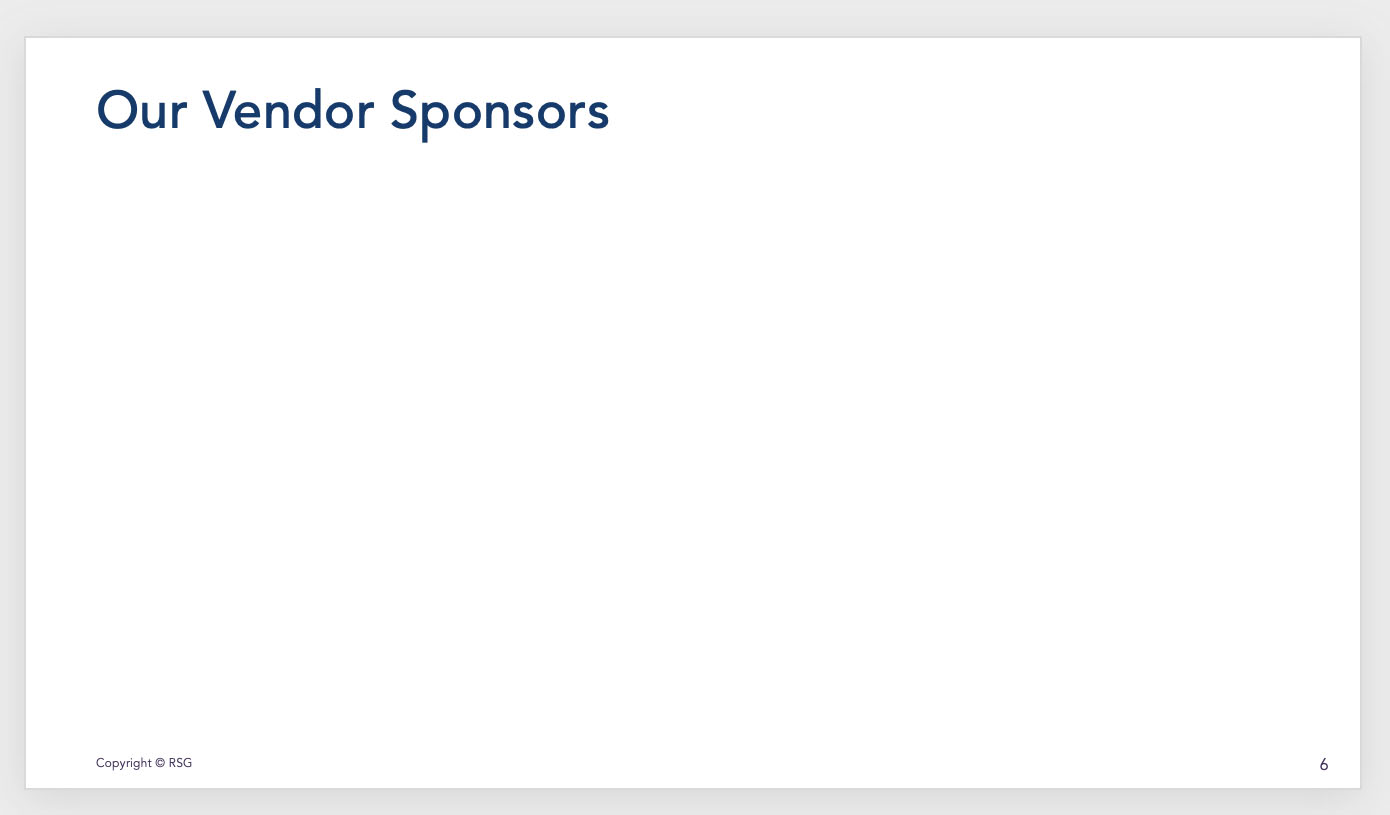 Our Vendor Sponsors